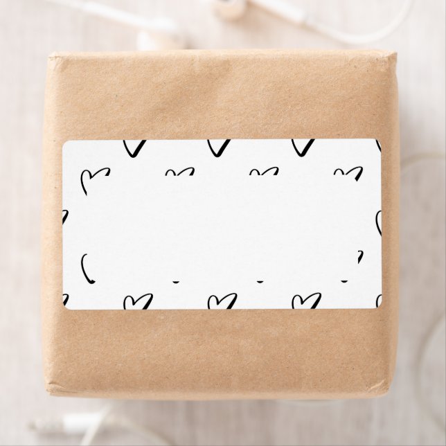 Étiquette Cœur d'amour personnalisé sur mesure  (En situation)