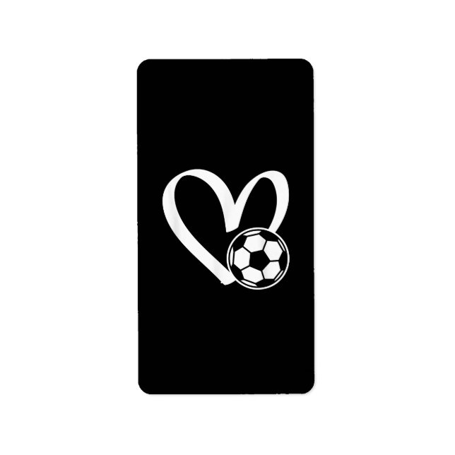 Étiquette Coeur de balle de football (Devant)