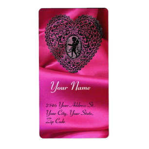 Étiquette COEUR DE LACE CUPIDE, VÊTEMENT DE SOIE FUCHSIA ros