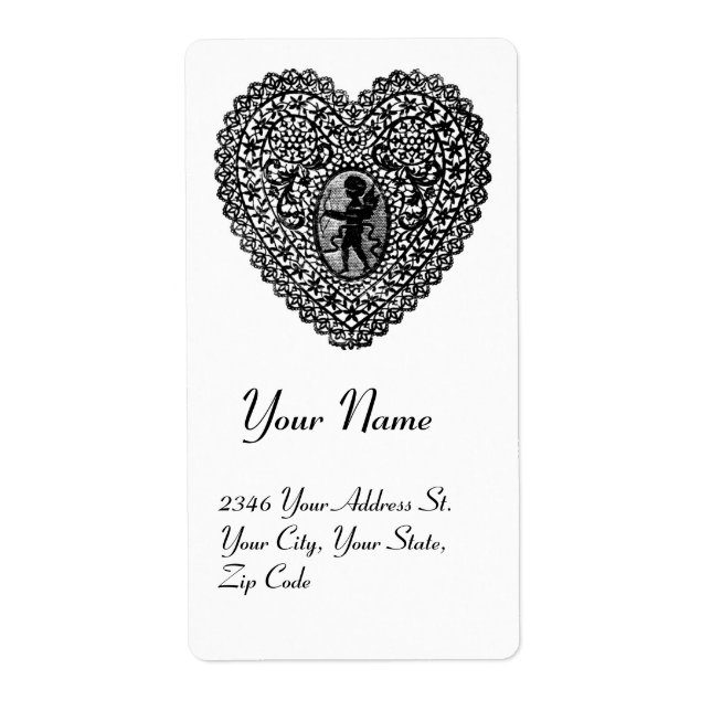 ÉTIQUETTE COEUR DE LAME CUPID (Devant)