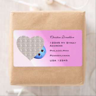 Étiquette Coeur de Pâques de la bande dessinée des enfants