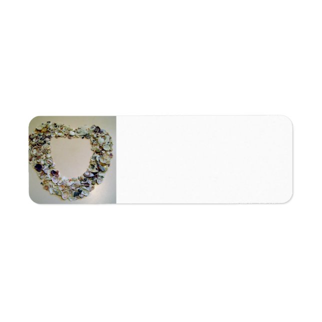 Étiquette Coeur des coquilles (Devant)