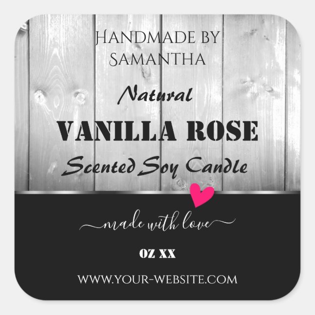 Étiquette Coeur du produit de céréales en bois noi (Devant)