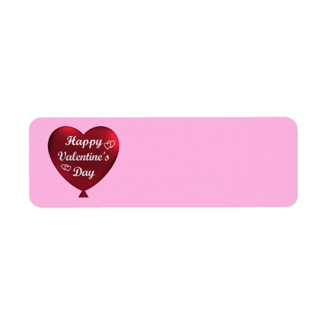 Étiquette Coeur Heureuse Sainte-Valentin (Devant)