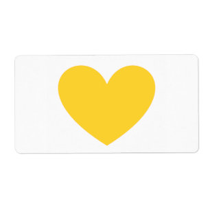Étiquette Coeur jaune