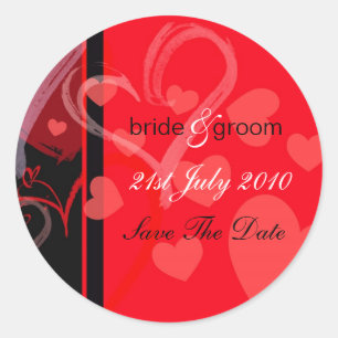 Étiquette - Coeur mystique - Noir/Rouge