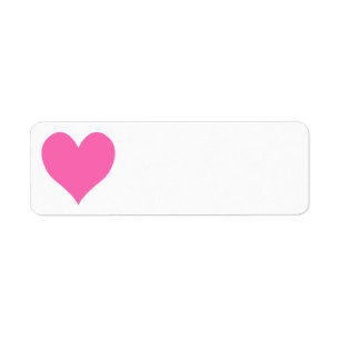 Étiquette Coeur rose chaud mignon