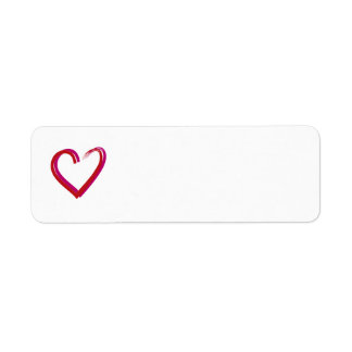 Étiquette Coeur rouge
