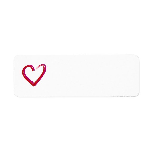 Étiquette Coeur rouge (Devant)
