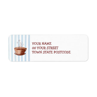 Étiquette Coffee Cup Return Address Label