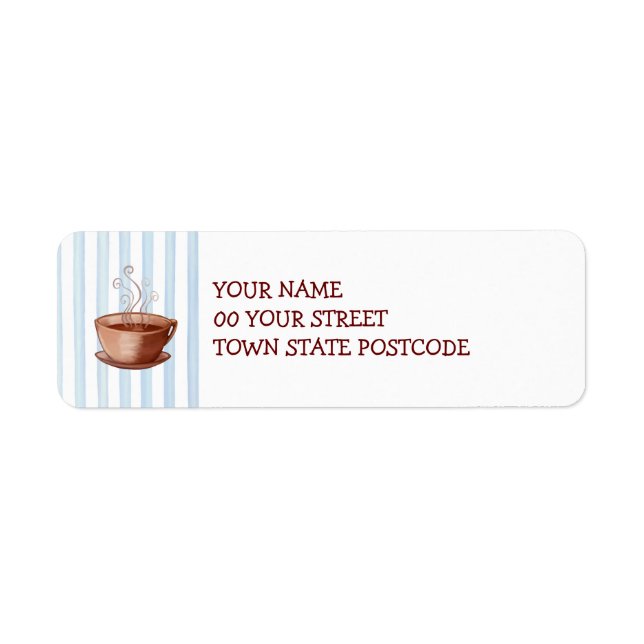 Étiquette Coffee Cup Return Address Label (Devant)