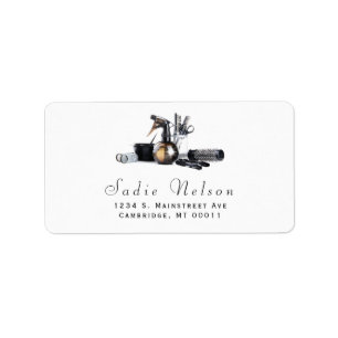 Étiquette Coiffeuse Salon Outils Beauté Business