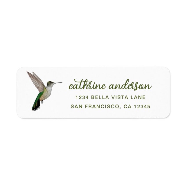 Étiquette Colibri (Devant)