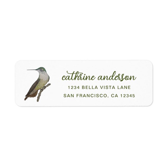 Étiquette Colibri (Devant)