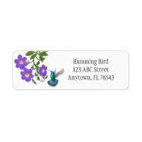 Colibri tropical sur Thunbergia Flowers L