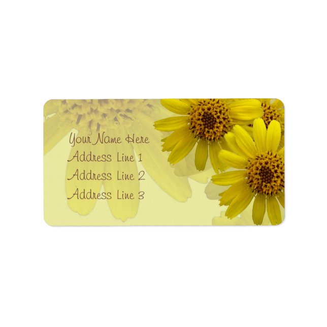 Étiquette Collage de fleurs d'Arnica jaune (Devant)