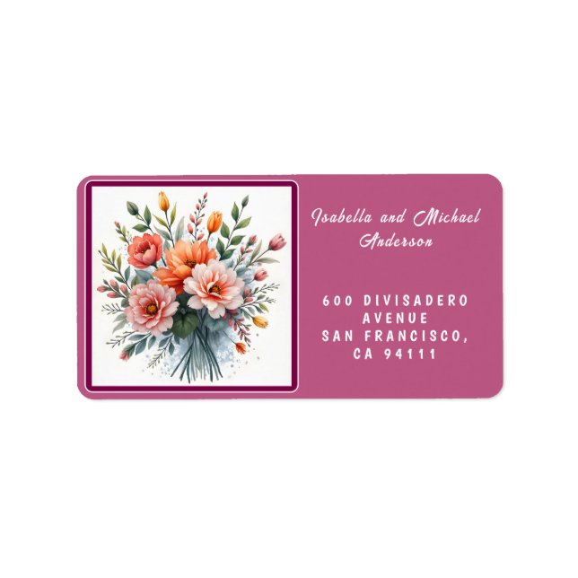 Étiquette Collection de luxe de fleurs sauvages belles et po (Devant)