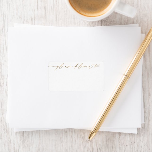 Étiquette Collection de mariage Geometric Greenery Adresse (En situation)