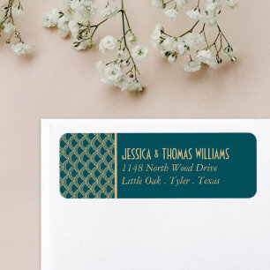 Étiquette Collection de Mariages Art Déco Gatsby vintage des