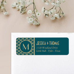 Étiquette Collection de Mariages Art Déco Gatsby vintage des