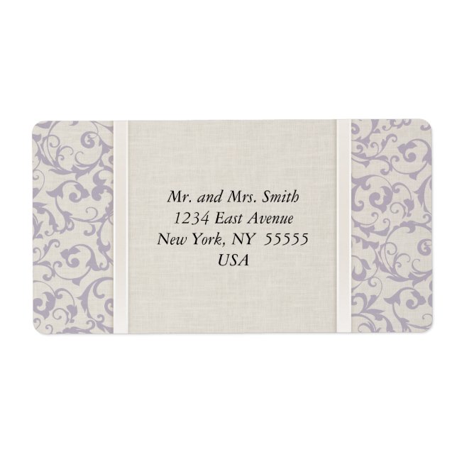 Étiquette Collection de Mariages de lavande SmartElegance (Devant)