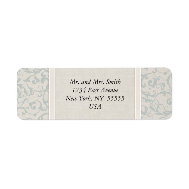 Étiquette Collection de Mariages SmartElegance SeaSpray (Devant)