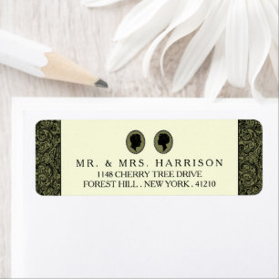 Étiquette Collection Mariage Silhouette Art Déco