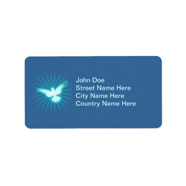 Étiquette colombe de la paix (Devant)