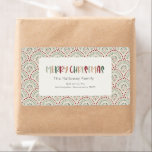 Étiquette Colorful Festive Christmas Retourner l'adresse For<br><div class="desc">Ce étiquette d'adresse de retour de Noël coloré et festif est parfait pour votre Noël ludique, créatif et lumineux. C'est une police moderne unique et ludique en rouge, tan boho, et vert clair et foncé, pour une agréable sensation de saison. Si vous cherchez à égayer l'hiver sombre de vos proches...</div>