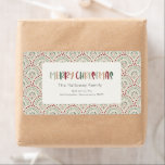 Étiquette Colorful Festive Christmas Retourner l'adresse For<br><div class="desc">Ce étiquette d'adresse de retour de Noël coloré et festif est parfait pour votre Noël ludique, créatif et lumineux. C'est une police moderne unique et ludique en rouge, tan boho, et vert clair et foncé, pour une agréable sensation de saison. Si vous cherchez à égayer l'hiver sombre de vos proches...</div>
