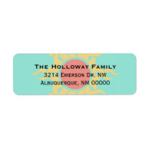 Colorful Tribal Sun Return Address