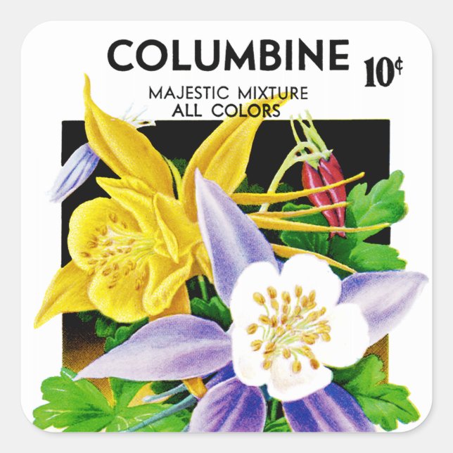 Étiquette Columbine Seed Packet (Devant)