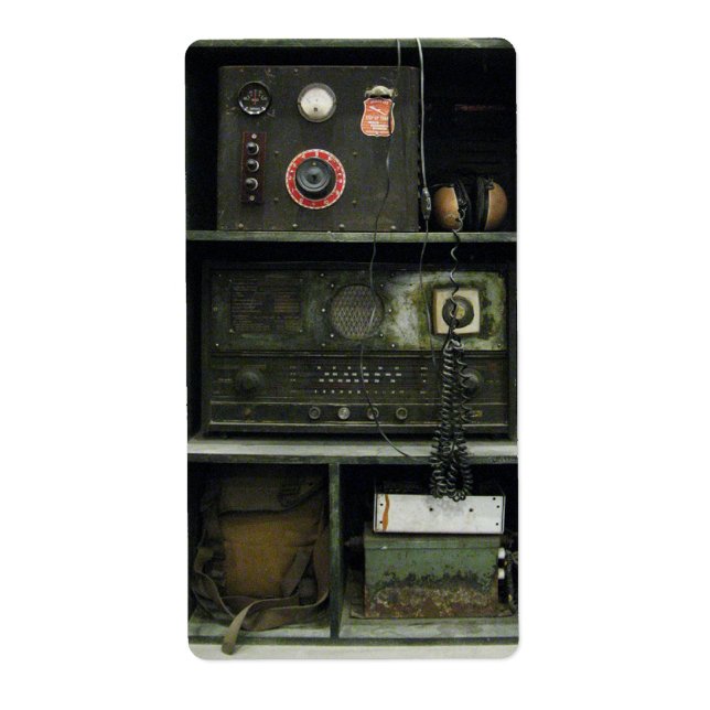 Étiquette Commandes militaires Équipement radio Vintage (Devant)