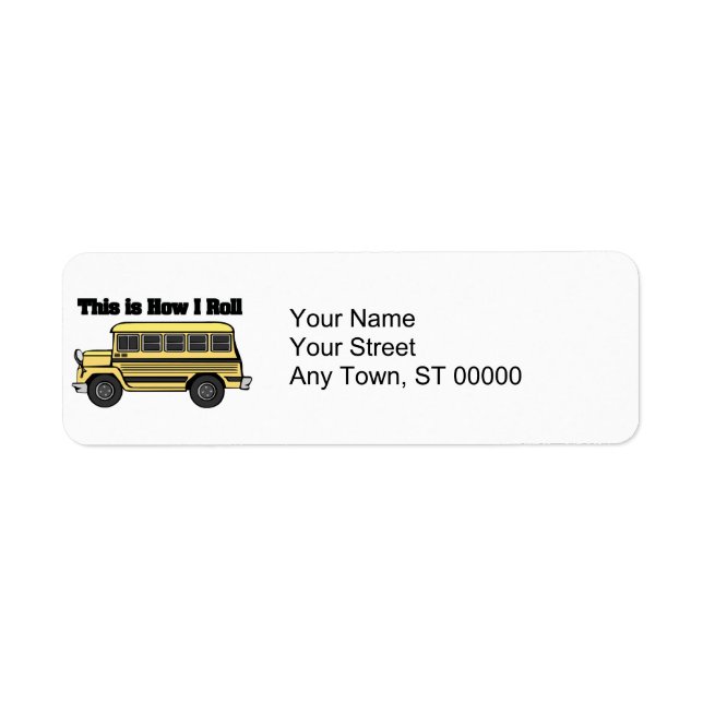Étiquette Comment je roule (autobus scolaire) (Devant)