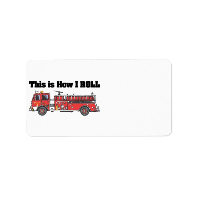 Étiquette Comment je roule (camion de pompiers) (Devant)