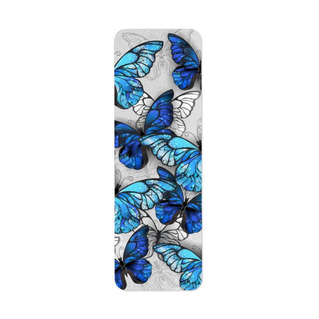 Étiquette Composition des White and Blue Butterflies (Devant)