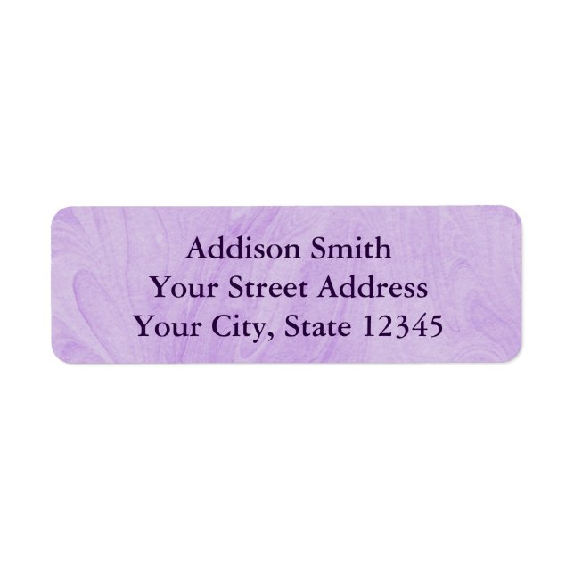 Étiquette Conception abstraite marbrée | Violet (Devant)