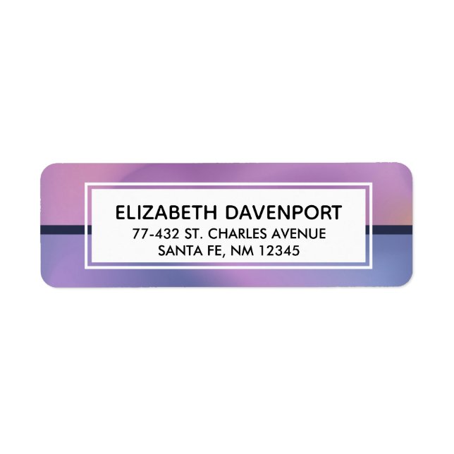 Étiquette Conception abstraite moderne de l'étirement rose e (Devant)