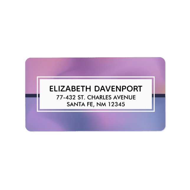 Étiquette Conception abstraite moderne de l'étirement rose e (Devant)