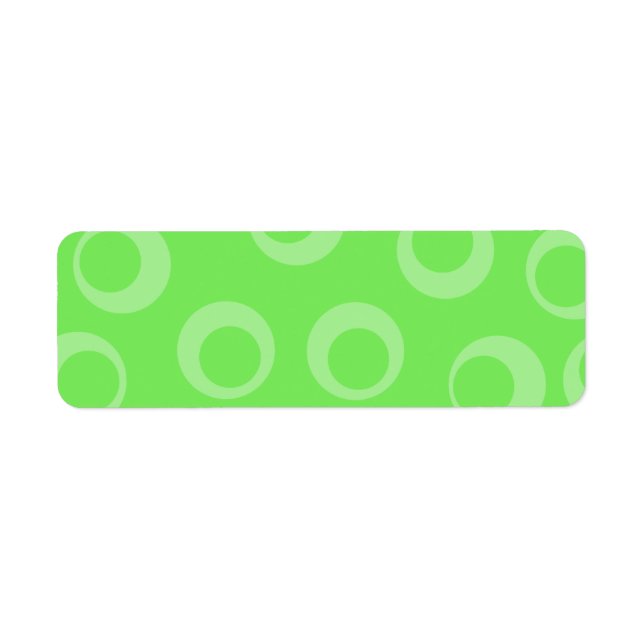 Étiquette Conception circulaire en vert. Motif rétro. (Devant)