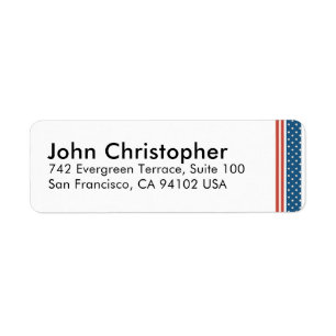 Étiquette Conception de célébration patriotique du 4 juillet