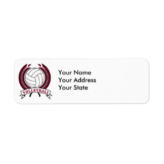 Étiquette conception de l'emblème de volley-ball de laurier