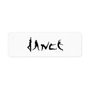Étiquette Conception de silhouette de danse de danse