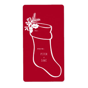 Étiquette Conception des bas de Noël