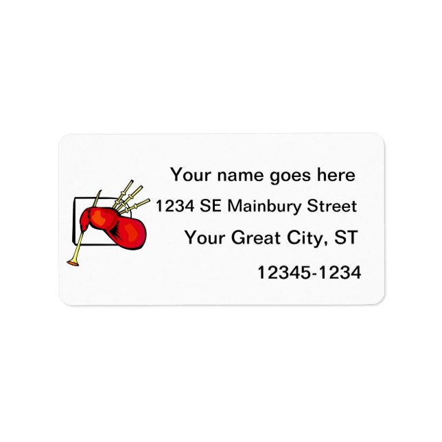 Étiquette Conception d'images graphiques en relief, rouge et (Devant)