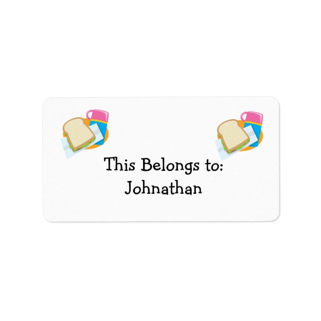 Étiquette conception du vecteur sandwich et lunch (Devant)