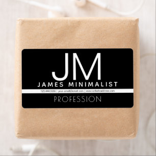 Étiquette Conception professionnelle moderne et minimale N