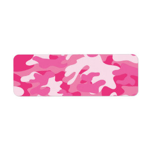 Étiquette Conception rose et blanche de Camo