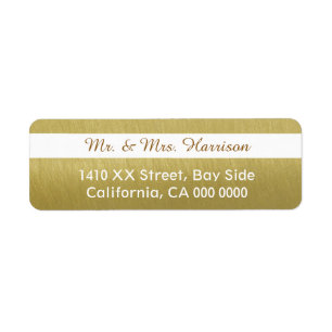Étiquette concevoir votre propre m. & mme faux gold chic