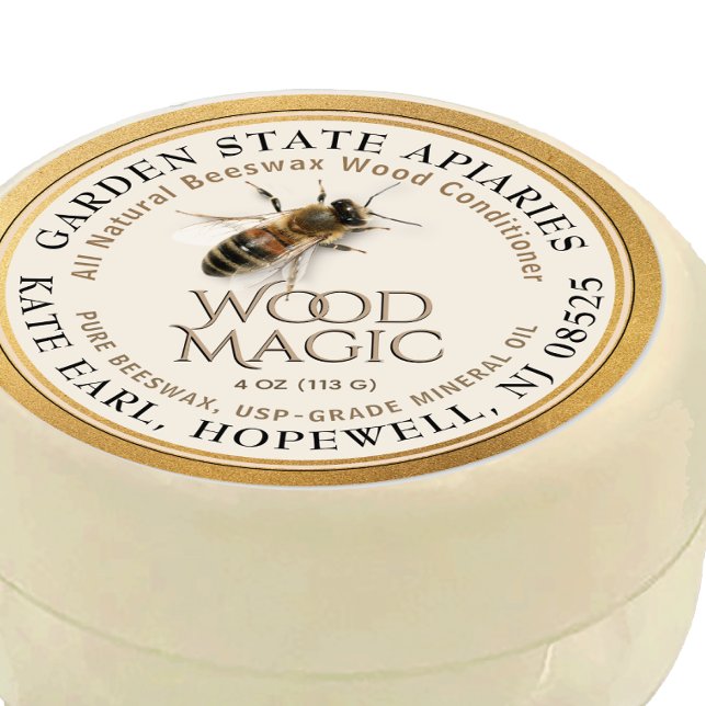 Étiquette Conditionneur en bois de cire d'abeille  (Créateur téléchargé)